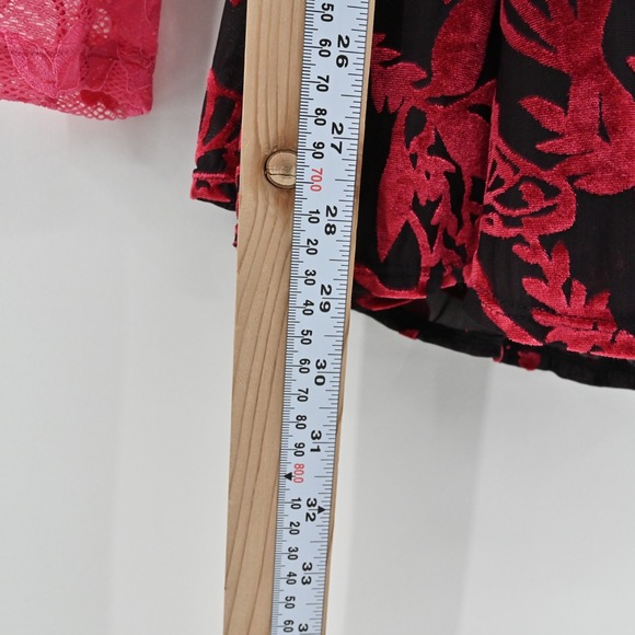 Delias Dolls Kill Watermelon Sugar Velvet Burnout‎ Dress Size M Lace Floral Mini - Picture 5 of 13